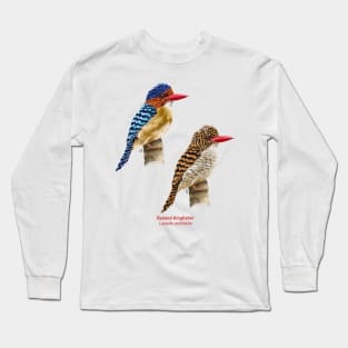 Banded kingfisher | Lacedo pulchella ⚥ Long Sleeve T-Shirt